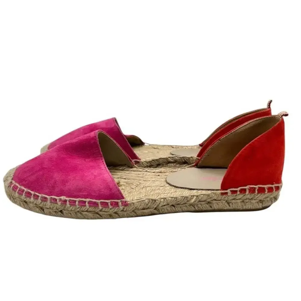 Boden Women's Pink D'orsay Slip On Espadrilles Flats Size EU 38 US 7